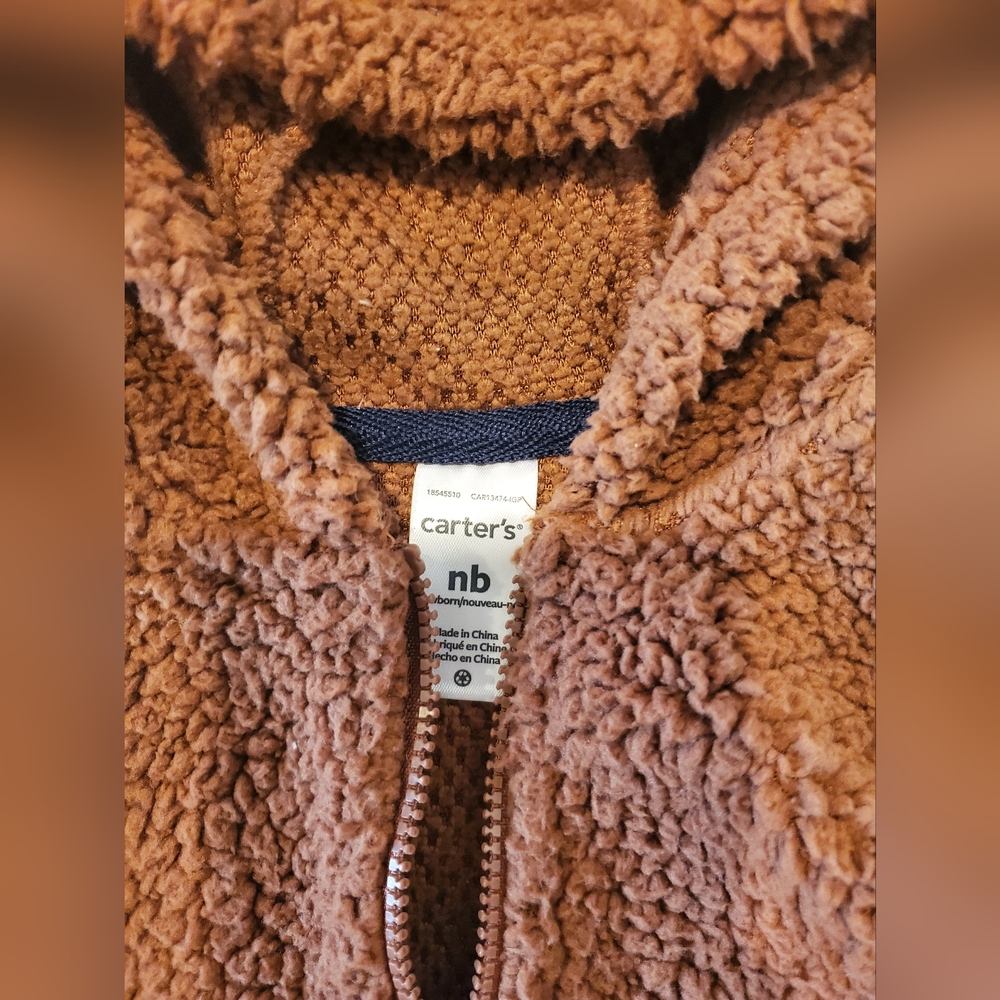 Carter's Brown Fleece Vest with Bear Ears - Picture 2 of 2